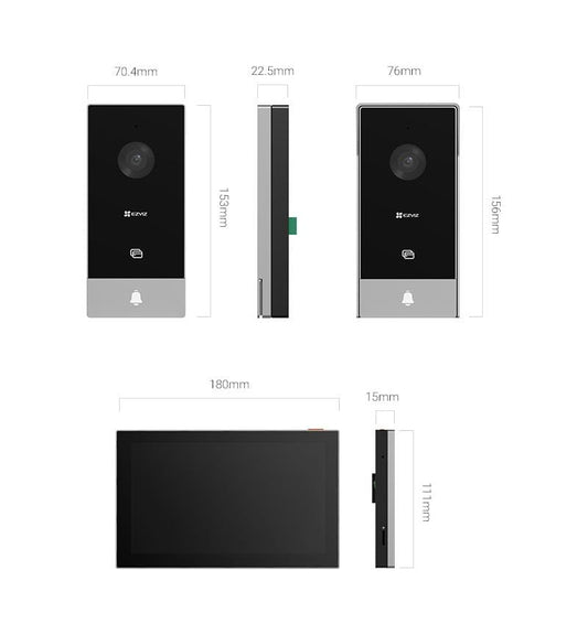 EZVIZ HP5 1080P Wi-Fi Video Intercom Kit - 2 Wire