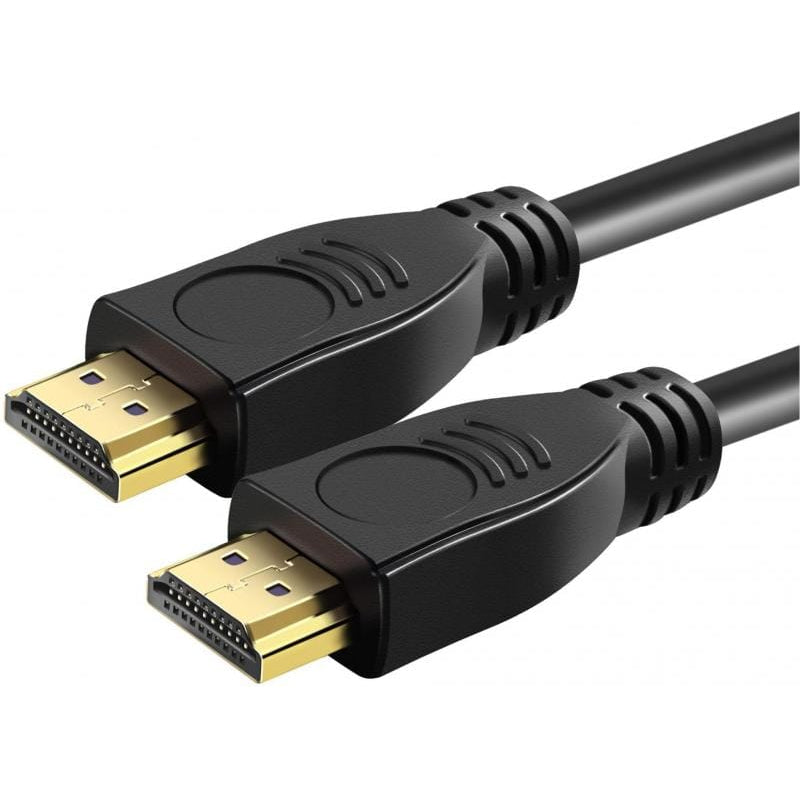 HDMI cable with gold connectors on a white background