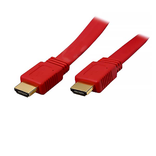 HDMI M-M 25M(VER 1.4) RED FLAT