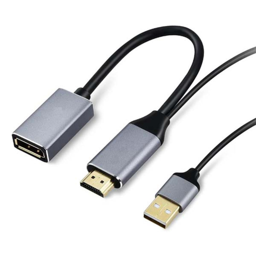 HDMI adapter cable with different connectors on a white background