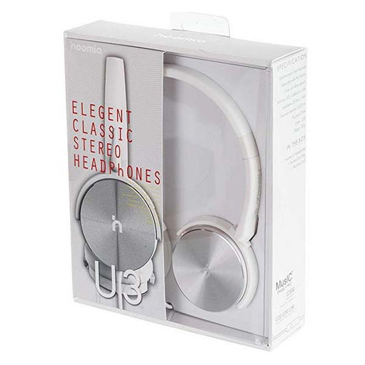 HEADPHONE WITH MIC WHITE AND SILVER