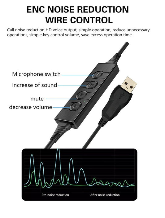 KOMC GT200 USB RGB ENC Noise Reduction Gaming Headset