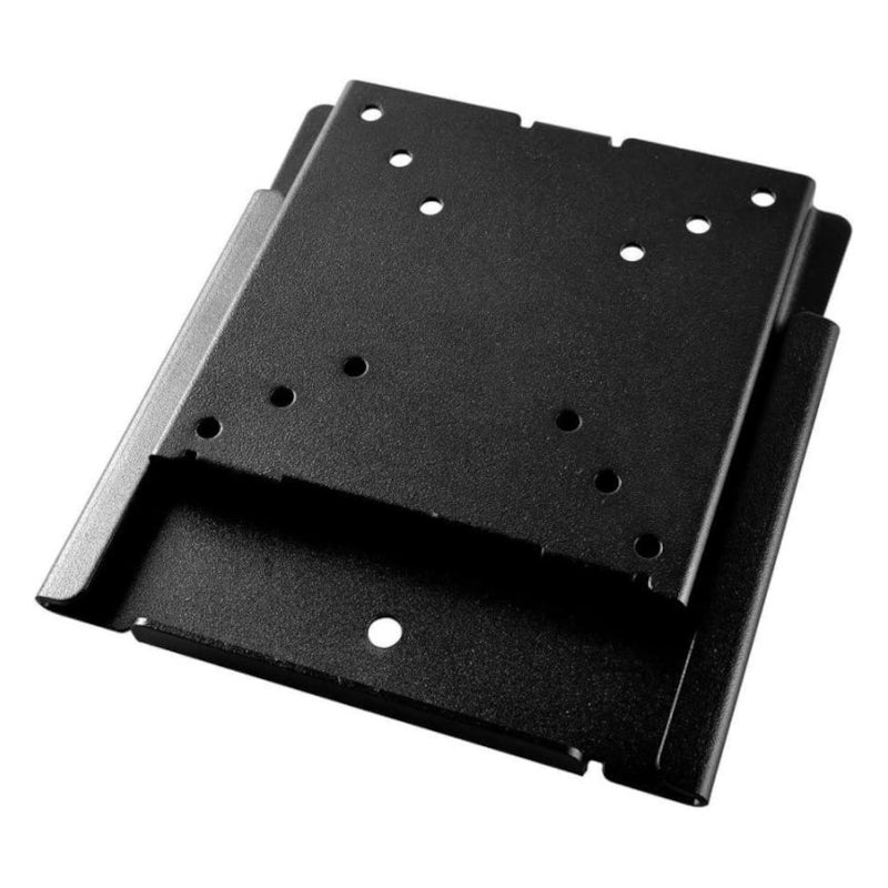 Black metal bracket on a white background