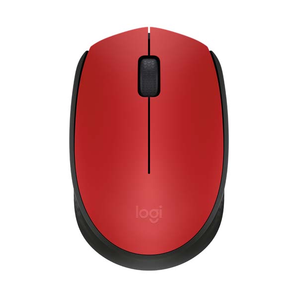 910-004641- LOGI M171 910-004641 Wireless mouse (RED) Nano USB receiver 3 buttons optical .