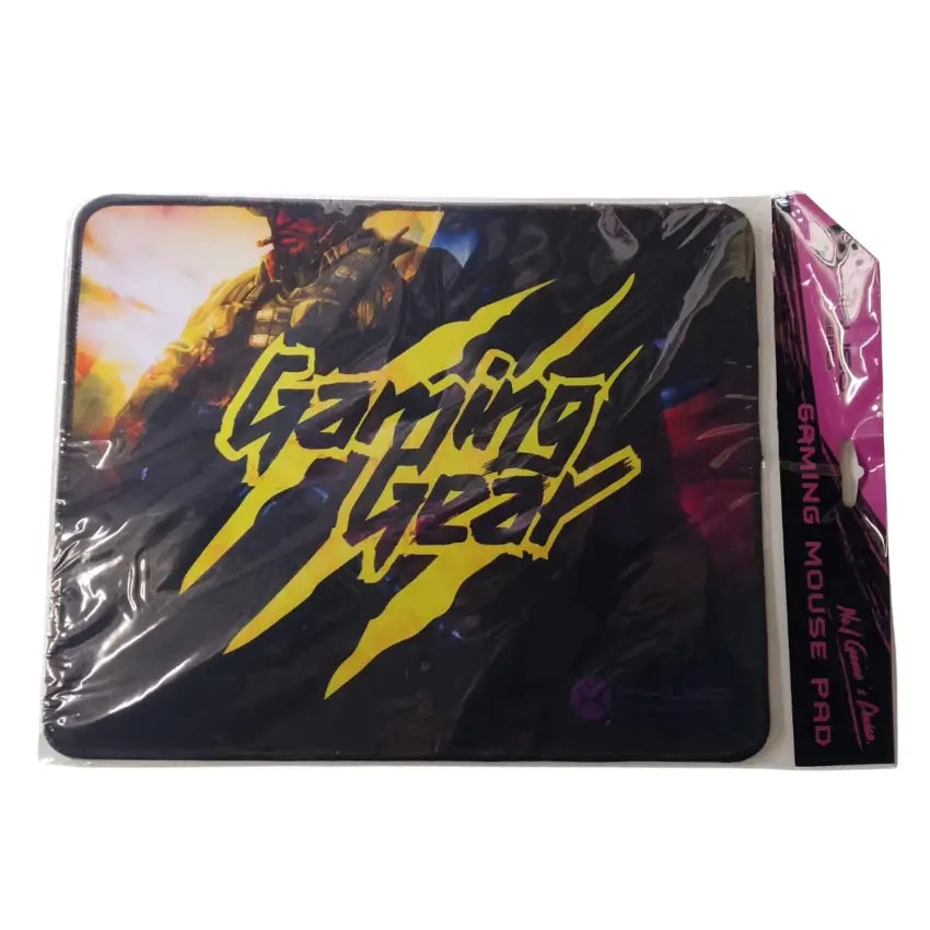 Mikuso Gaming mouse pad with 'Gaming Gear' text and colorful design on a white background