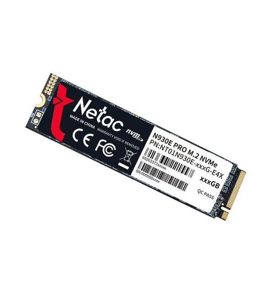 NETAC N930E PRO 512GB M.2 NVMe SSD, PCIe Gen 3x4, 22×80mm, 0–70°C operating, -40°C storage