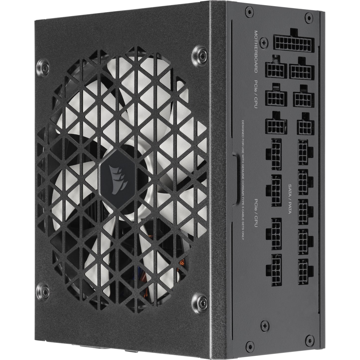 Corsair RM1200x Shift —1200 Watt 80 PLUS Gold;10yr Warranty. ATX (1); EPS (2);PCI-E (4);12VHPWR (1);PATA (8);SATA (12)