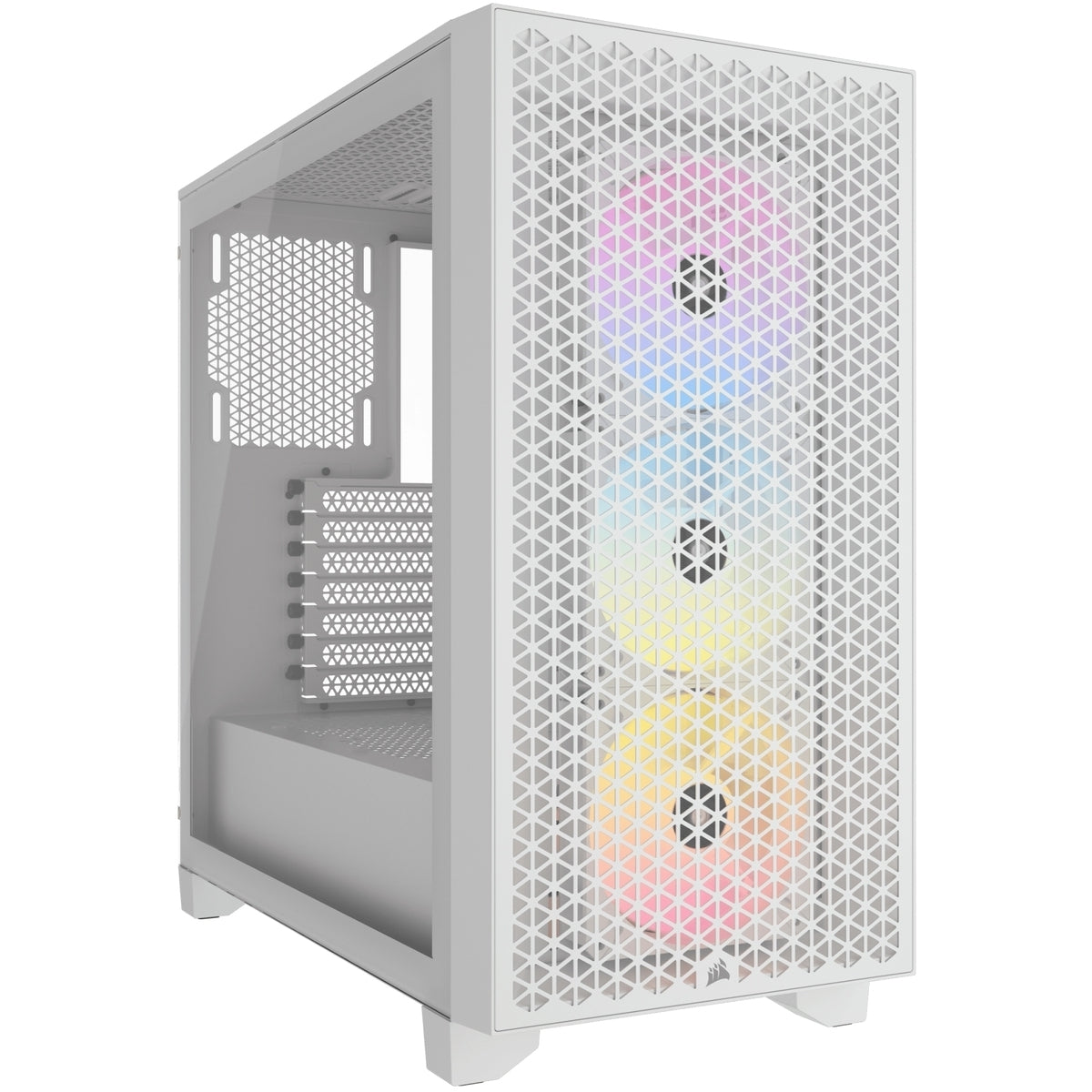 3000D RGB AIRFLOW White Mid-Tower PC Case; 2x 3.5'' |  2x 2.5'' Drive Bays; Up to 360mm Radiator compatible; 3x 120mm fan incl