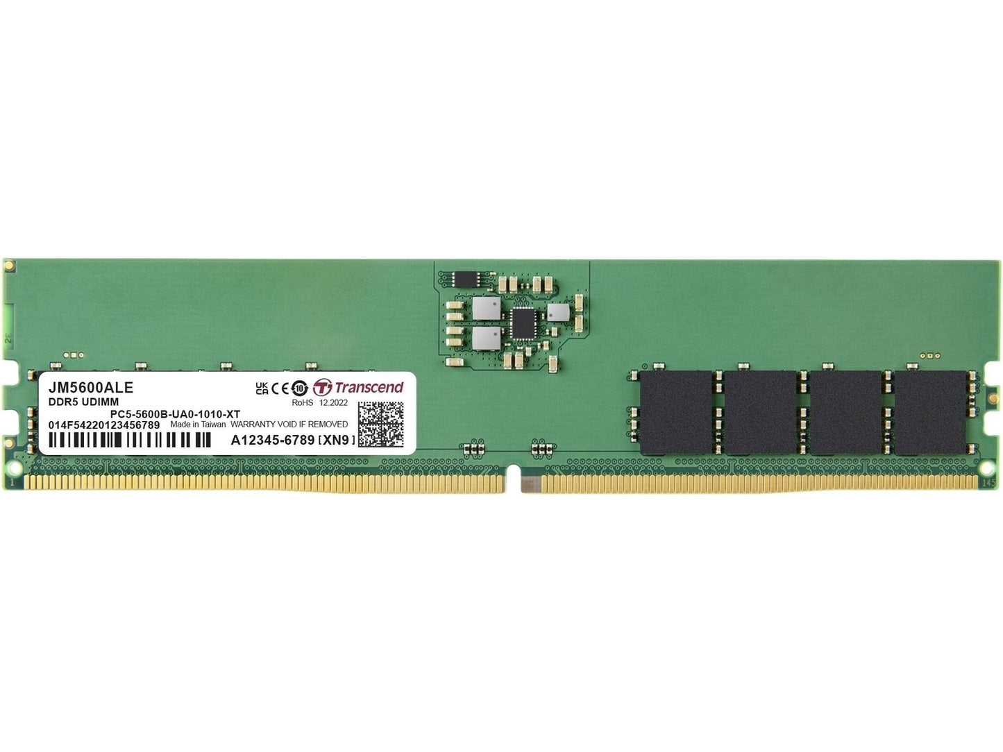 TRANSCEND JET MEMORY 16GB DDR5-5600 UNBUFFERED DESKTOP LONG DIMM 1RX8 CL46 (2Gx8)x8