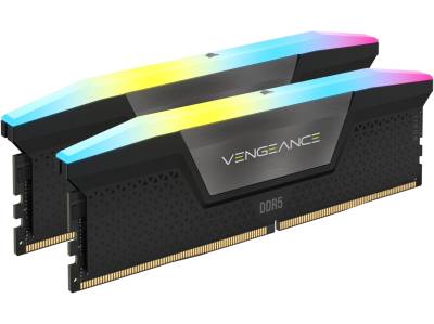 Corsair VENGEANCE® RGB 48GB (2 x 24GB) DDR5 DRAM 6000 C36 Memory Kit; 36-44-44-96; 1.25V Intel XMP - Black