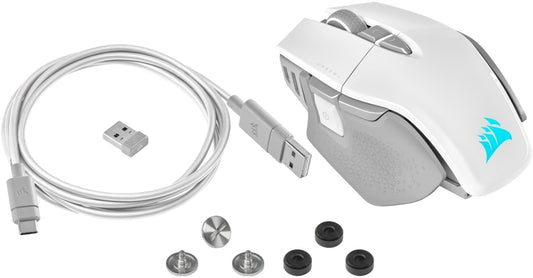 Corsair M65 RGB Ultra with Slipstream + Bluetooth; 26000DPI; White