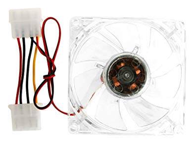 80MM BLUE FAN WITH 4 PIN MOLEX CONNECTOR