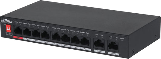 Dahua 10-Port Unmanaged Desktop Switch with 8-Port PoE