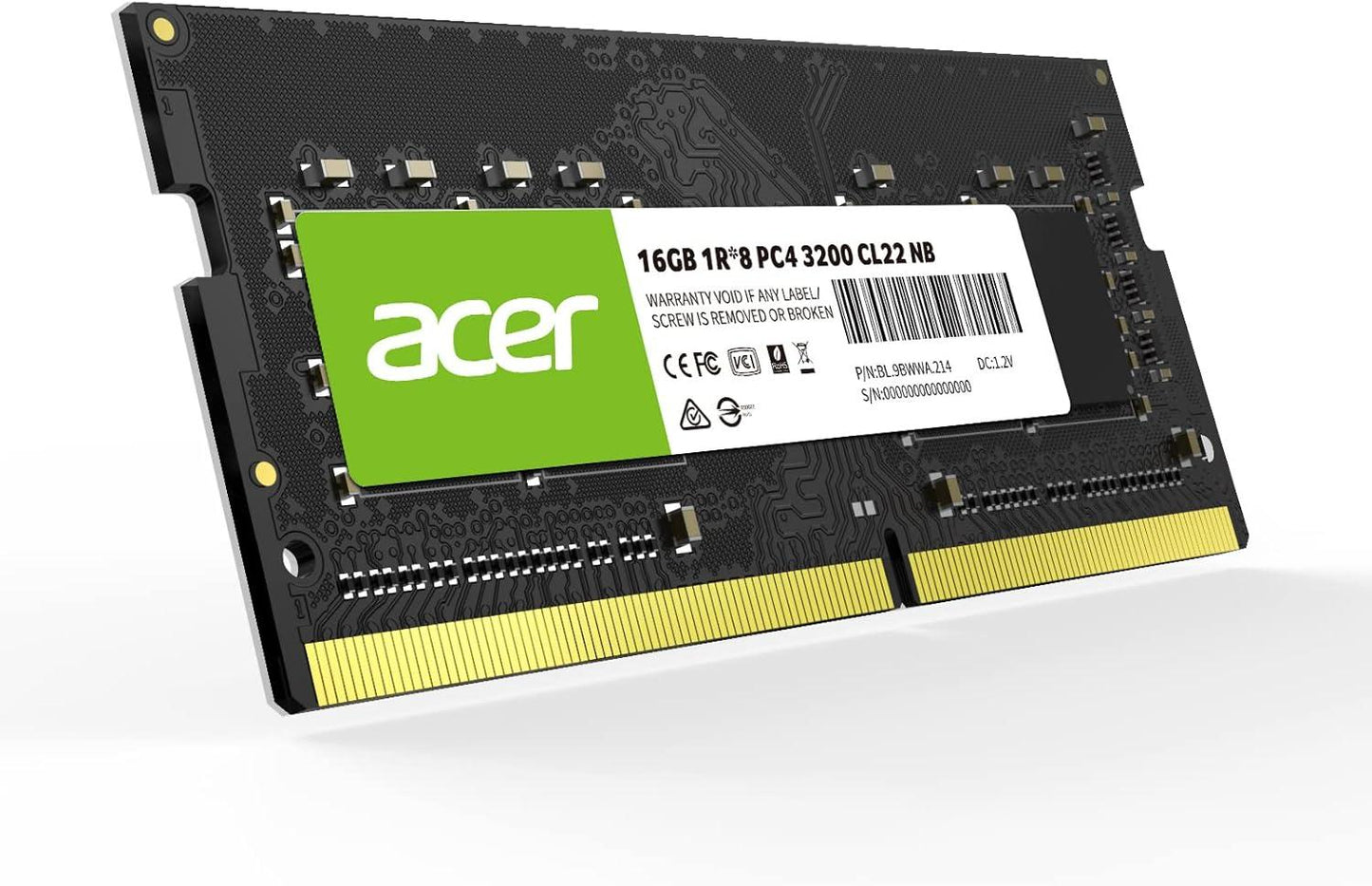 Acer RAM module on a white background