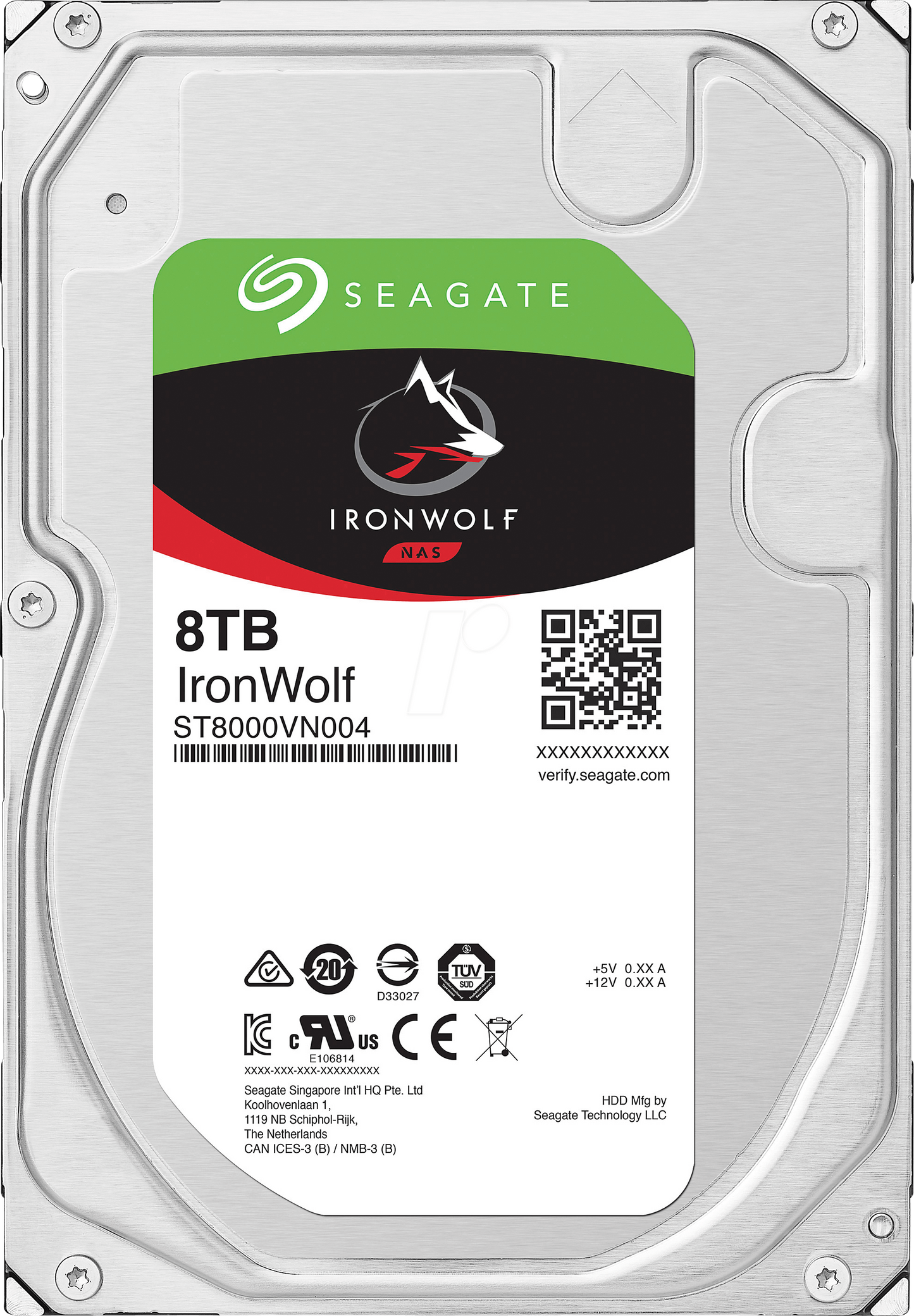 3.5: SATA 8TB IRONWOLF