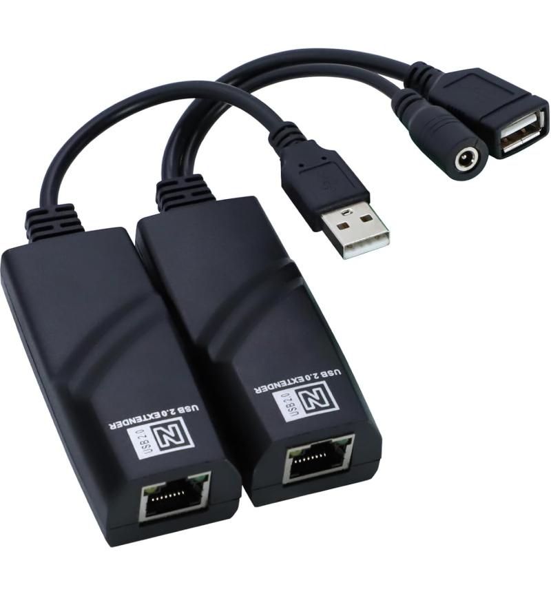 Matrix USB 2.0 Extender Over Ethernet 100 m – USB-RJXT1 Plug-and-Play Adapter