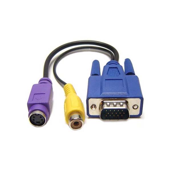 VGA TO 1X RCA YELLOW, 1X SVIDEO