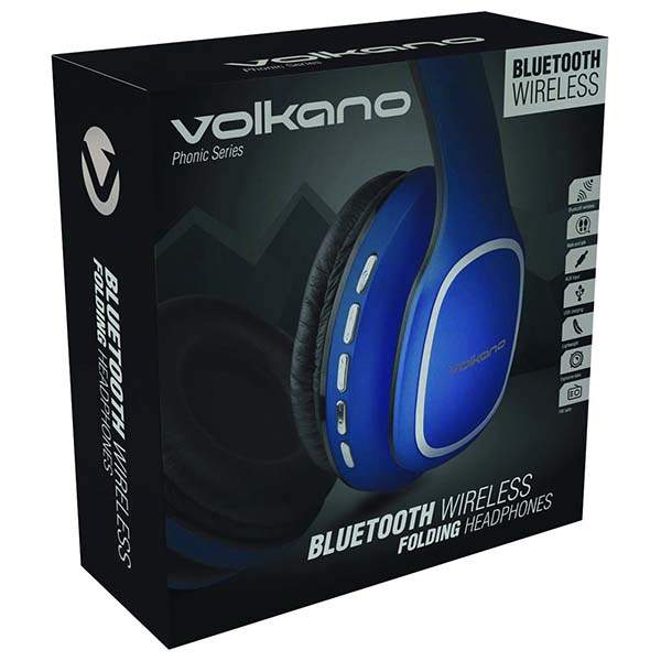Volkano Phonic Series Bluetooth Headphones - Blue