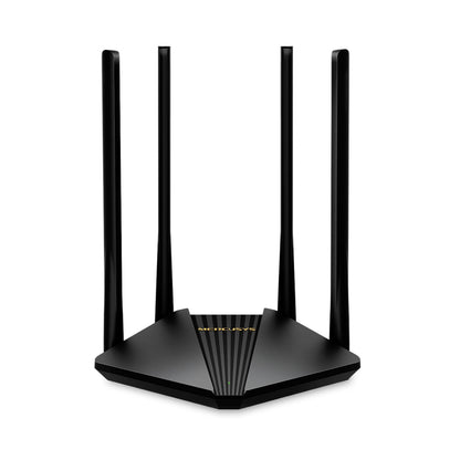 Mercusys MR30G Front View with Four High-Gain Antennas, Black