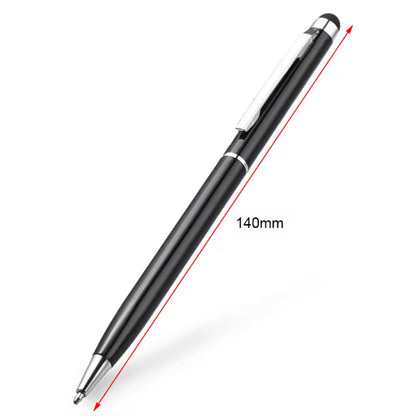 Black MicroWorld 2-in-1 stylus and ballpoint pen for mobile phone, 0.7mm tip, 140mm length