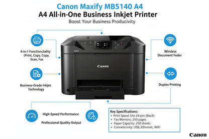 The printer's 8.8-inch colour touch screen display showing the menu.

