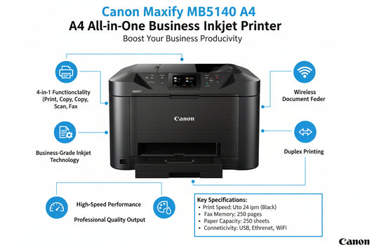 The printer's 8.8-inch colour touch screen display showing the menu.

