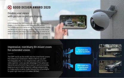 EZVIZ HB8 PT WIFI CAMERA + SOLAR PANEL