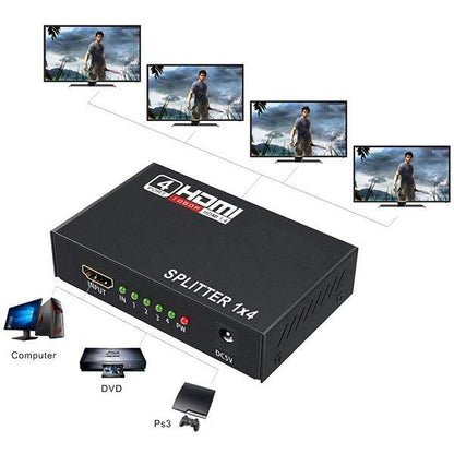 1 IN 4 OUT HDMI 4K SPLITTER BOX