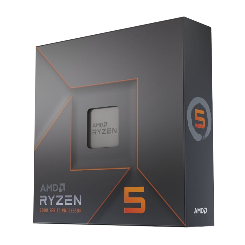 AMD Ryzen 5 7600x 5nm SKT AM5 CPU; 6 Core/12 Thread Base Clock 4.7GHz; Max Boost Clock 5.3GHz 38 MB ;Radeon Graphics; No Fan