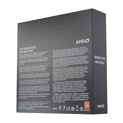 AMD Ryzen 5 7600x 5nm SKT AM5 CPU; 6 Core/12 Thread Base Clock 4.7GHz; Max Boost Clock 5.3GHz 38 MB ;Radeon Graphics; No Fan