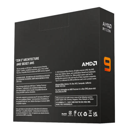 AMD Ryzen 9 9900X 12-Core/ 24-Threads; Socket AM5; 76MB Cache 120W Processor with Radeon Graphics BOX