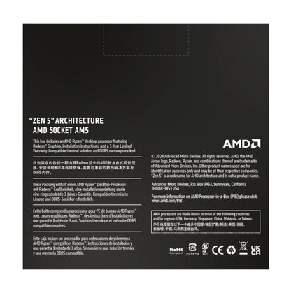 AMD Ryzen 9 9900X 12-Core/ 24-Threads; Socket AM5; 76MB Cache 120W Processor with Radeon Graphics BOX