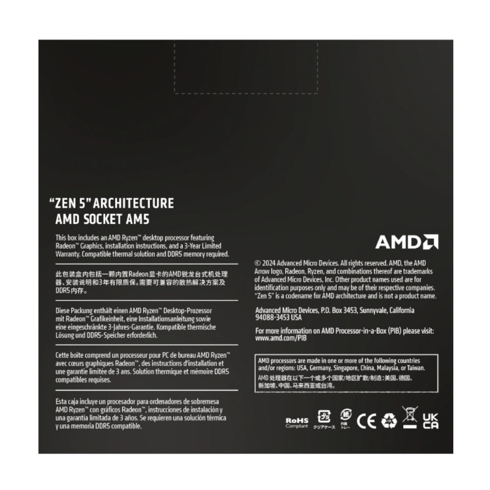 AMD Ryzen 9 9950X; 16-Core/ 32-Threads; Socket AM5; 80MB Cache; 170W Processor with Radeon Graphics BOX