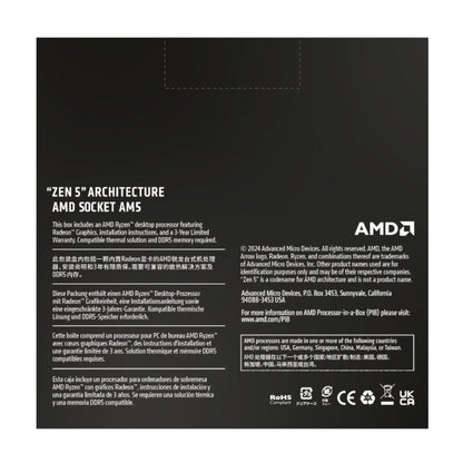 AMD Ryzen 9 9950X; 16-Core/ 32-Threads; Socket AM5; 80MB Cache; 170W Processor with Radeon Graphics BOX