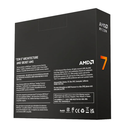 AMD Ryzen 7 9700X 8-Core/ 16-Threads; Socket AM5; 40MB Cache; 65W Processor with Radeon Graphics BOX