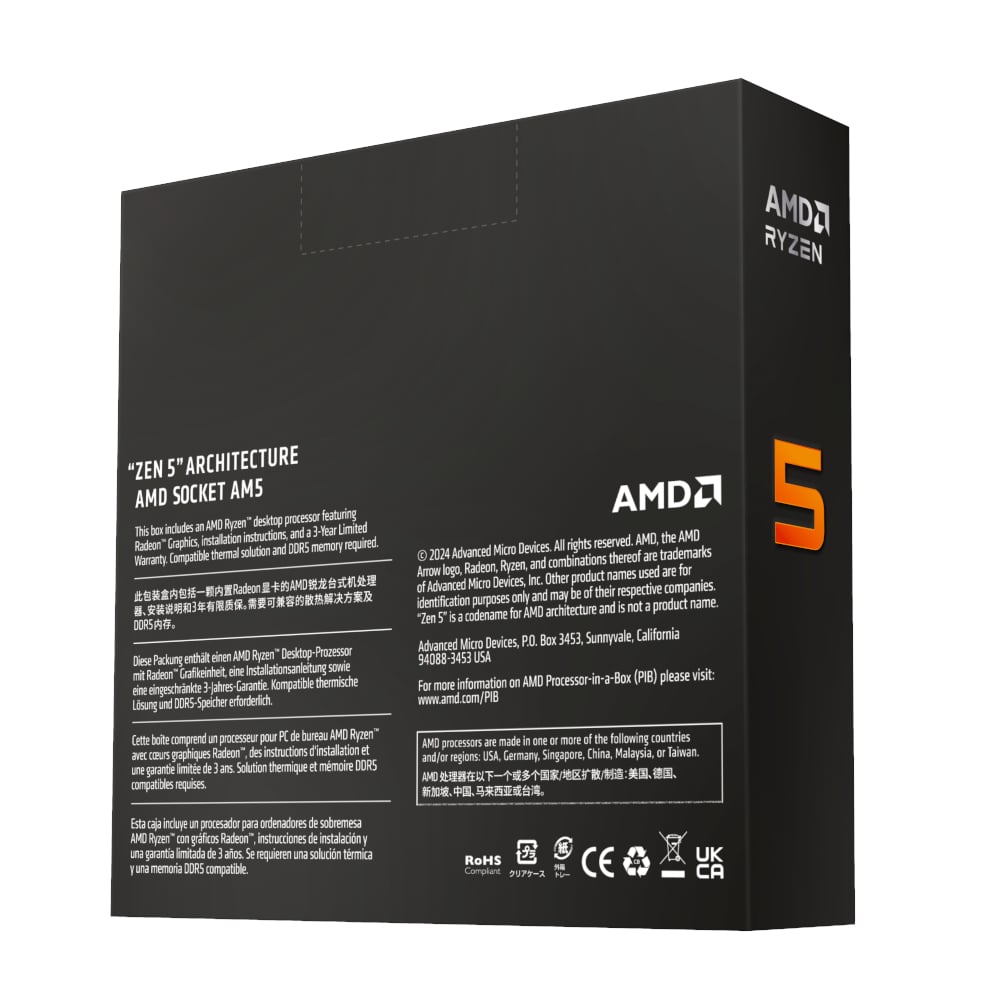AMD Ryzen 5 9600X 12-Core 5.4 GHz AM5 CPU – Grey