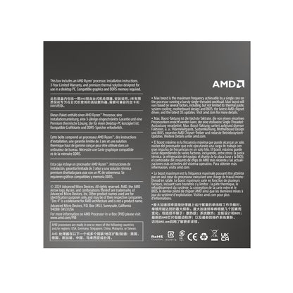 AMD Ryzen 7 8700F 7 8000 Series 8-Core/ 16-Threads; Socket AM5; 16MB L3 Cache;8MB L2 Cache; 65W Processor BOX
