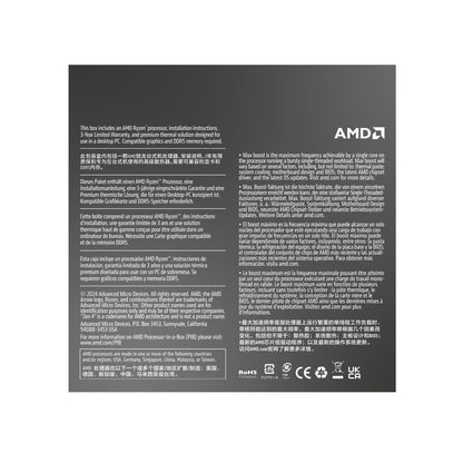 AMD Ryzen 5 8400F x4nm TSMC AM5 CPU; 6 Core/12 Thread Base Clock 4.2GHz; Max Boost Clock 4.7GHz;16MB Cache; BOX