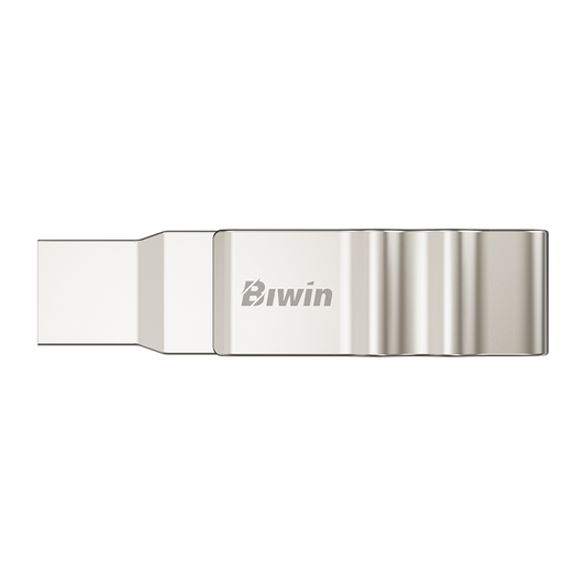 Silver USB Flash drive with 'Biwinn' branding on a white background