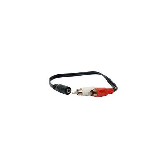 2 X RCA (MALE) TO STEREO (FEMALE)10CM