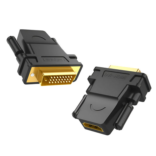 UGREEN 20124-20124 DVI (24+1) Male to HDMI Female Adapter - Black
