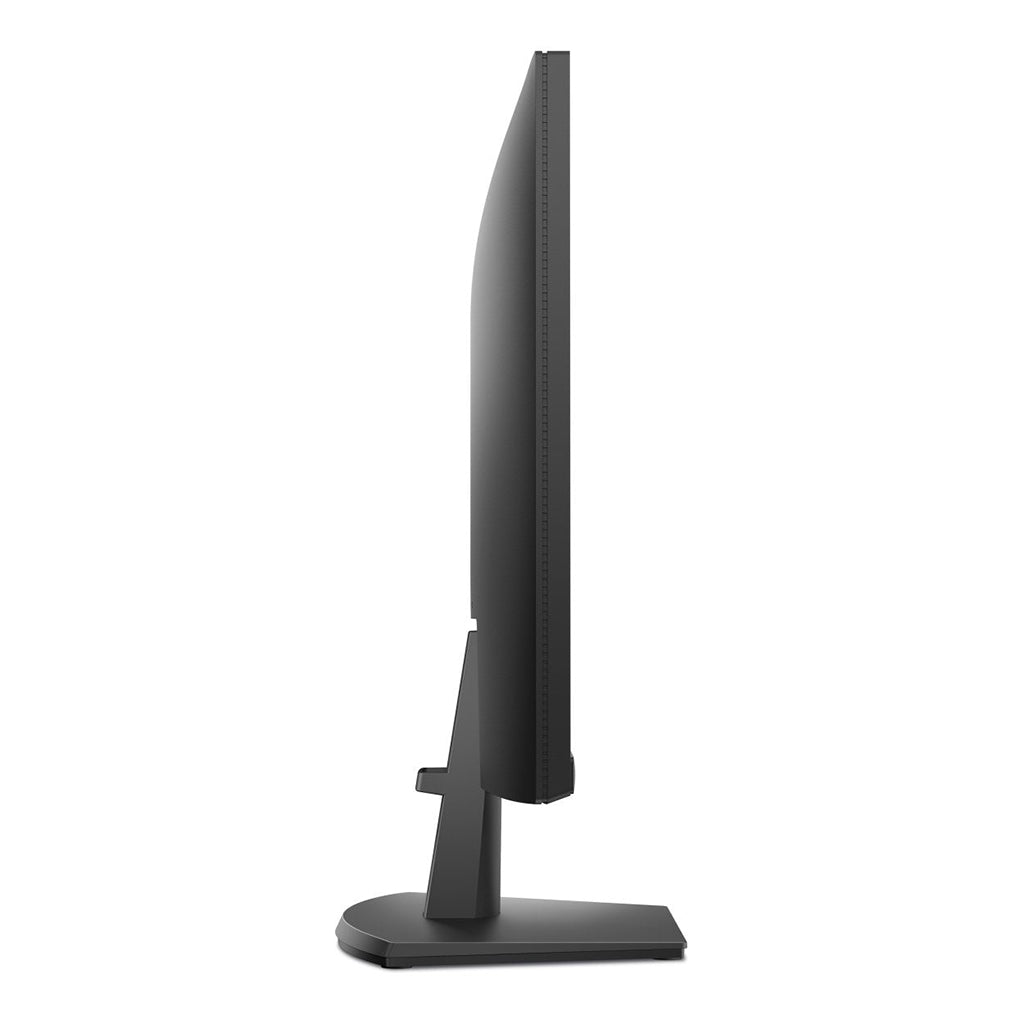 Close-up of the monitor's stand and built-in cable holder.

