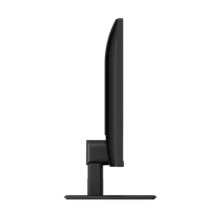 Side profile view of a black Philips 32" computer monitor on a solid white background.
