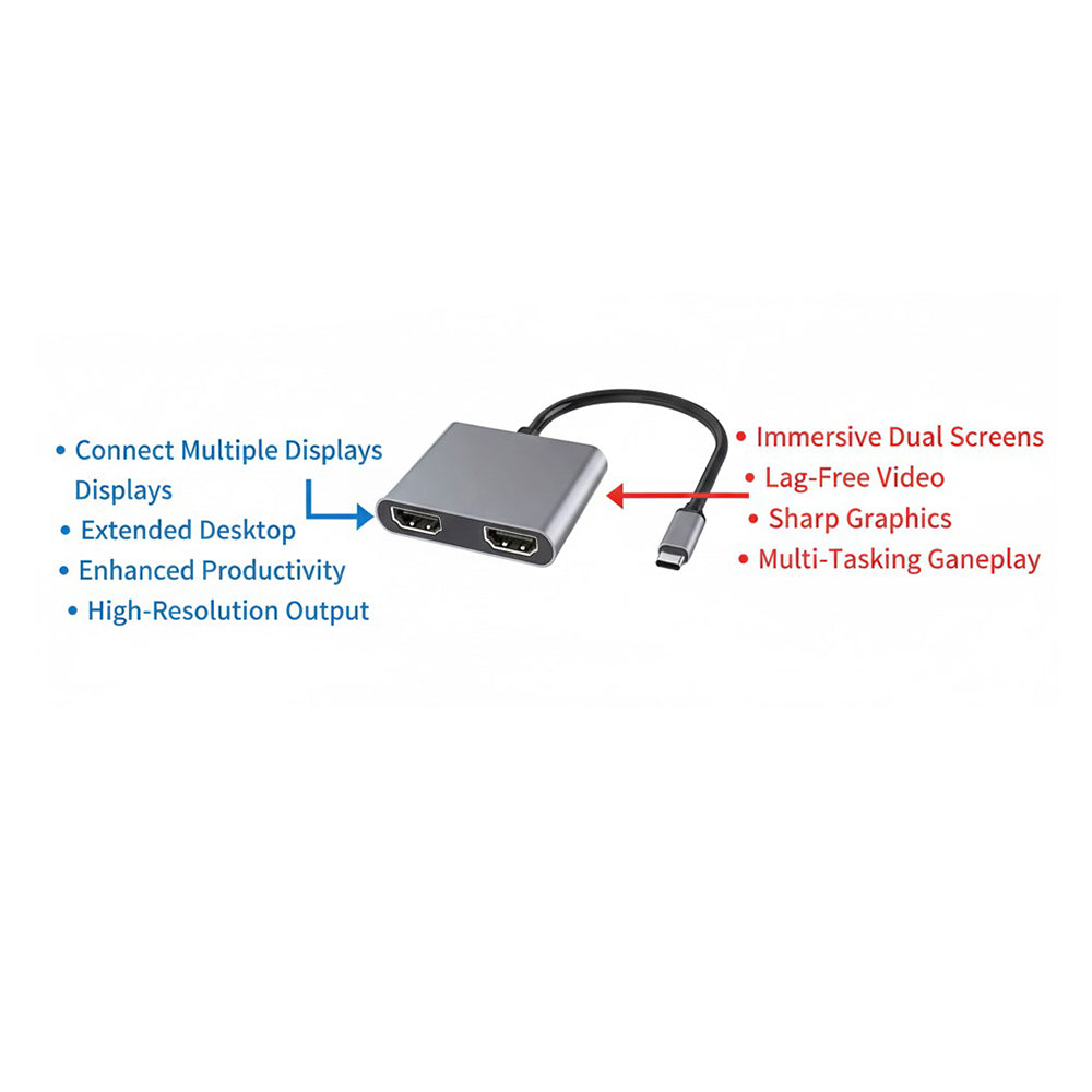 M-Link USB-C 4-in-1 Dock with Dual 4K HDMI, USB Port and 100W PD Fast Charging
