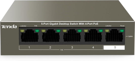 Tenda TEG1105P 5-Port Gigabit PoE Switch | 4 PoE+