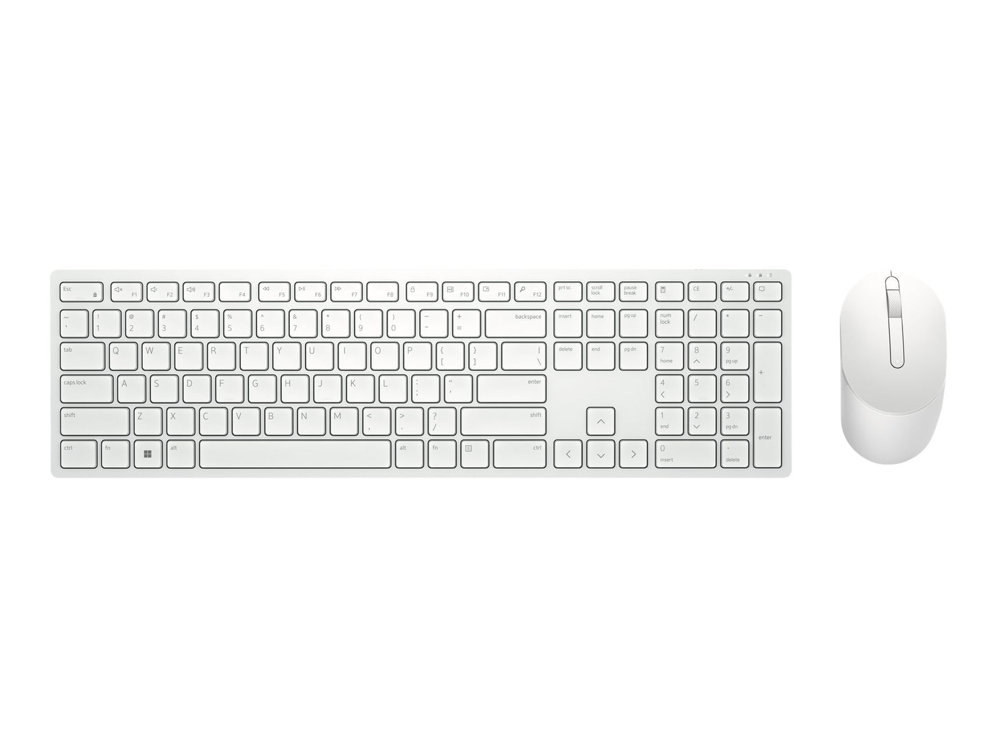Dell Pro Keyboard and Mouse - KM5221W - US International (QWERTY) - White