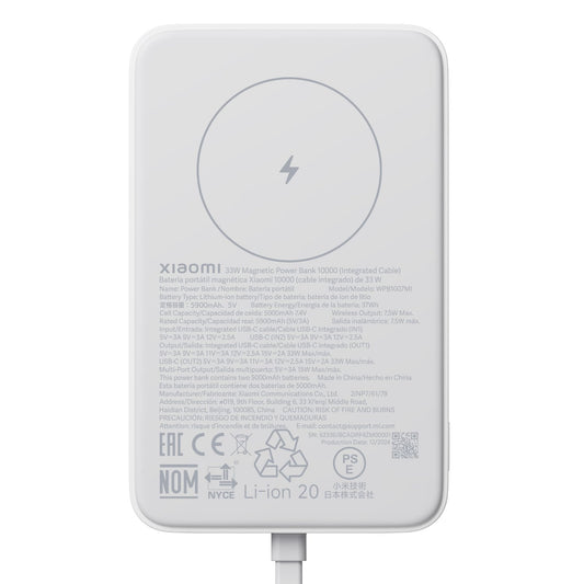 Xiaomi 33W Power Bank 10000mAh (Integrated Cable)-White