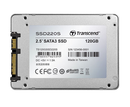 TRANSCEND 120GB 2.5'' SATA III 3D NAND with SLC cache - 500MB/s Read 300MB/s Write - 40 TBW