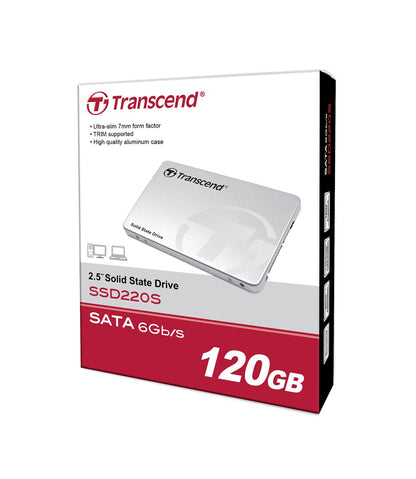 TRANSCEND 120GB 2.5'' SATA III 3D NAND with SLC cache - 500MB/s Read 300MB/s Write - 40 TBW