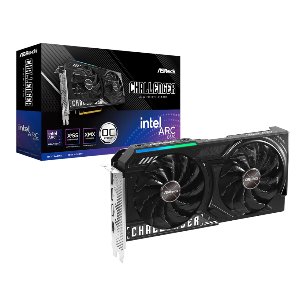 ASRock Intel Arc B580 Challenger OC 12GB GDDR6 192-BIT Graphics